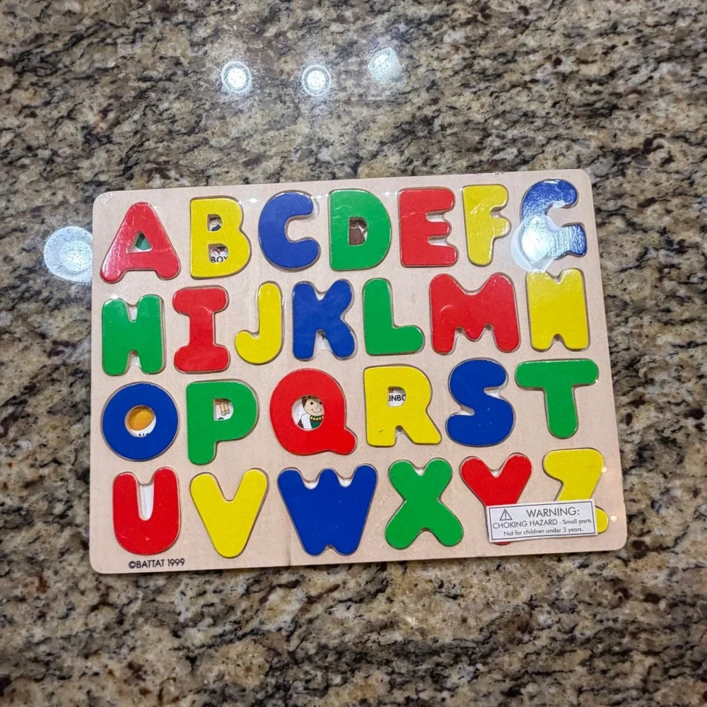 Vintage Puzzle Lot Ravensburger Battat Wooden Alphabet Farm Animals Bundle